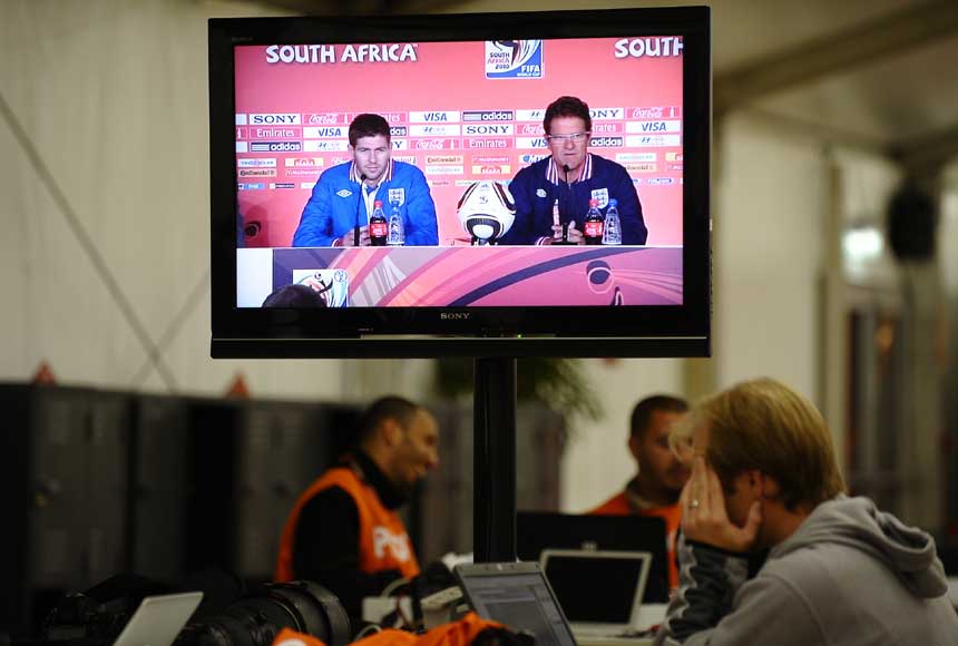Steven Gerrard and Fabio Capello